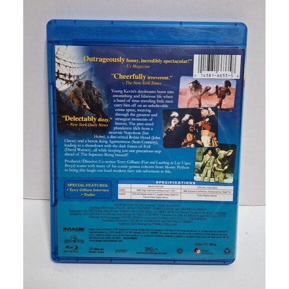 2010 IMAGE ENTERTAINMENT TIME BANDITS BLU-RAY SEAN CONNERY TERRY GILLIAM 1981 - Picture 2 of 4